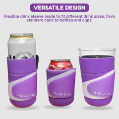 HUGG IT ALL Smart Wrap Insulated Drink Sleeve – W/Purple