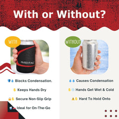 Smart Wrap Insulated Drink Sleeve – Adjustable Neoprene Can & Bottle Cooler, Universal Beverage Holder for Soda, Beer, Energy Drinks, Iced Coffee & Water Bottles, Reusable Drink Insulator (1 Pc)