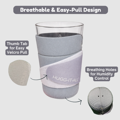 HUGG IT ALL Smart Wrap Insulated Drink Sleeve – W/Grey