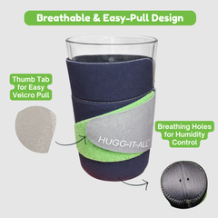 HUGG IT ALL Smart Wrap Insulated Drink Sleeve – DK Grey/Green